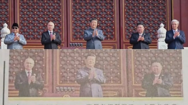 Presiden Prabowo Koran China tidak muncul di Koran China, kontroversi foto pemimpin dunia.